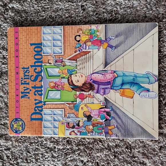Vintage Storytime Books: My First Day at School Softcover Book - Picture 1 of 7